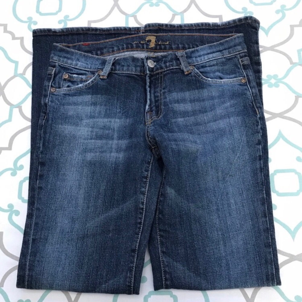 ๐๐CUTE 7FAM Bootcut BLING! 27 3/4 30โ BROKEN ZIP - Picture 5 of 8